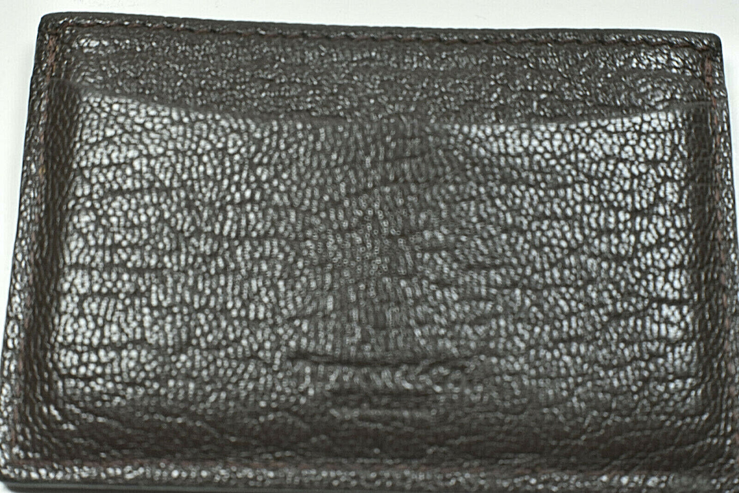 Tiffany & Co '1837' Brown Grain Leather Card Case Wallet w Orig Box