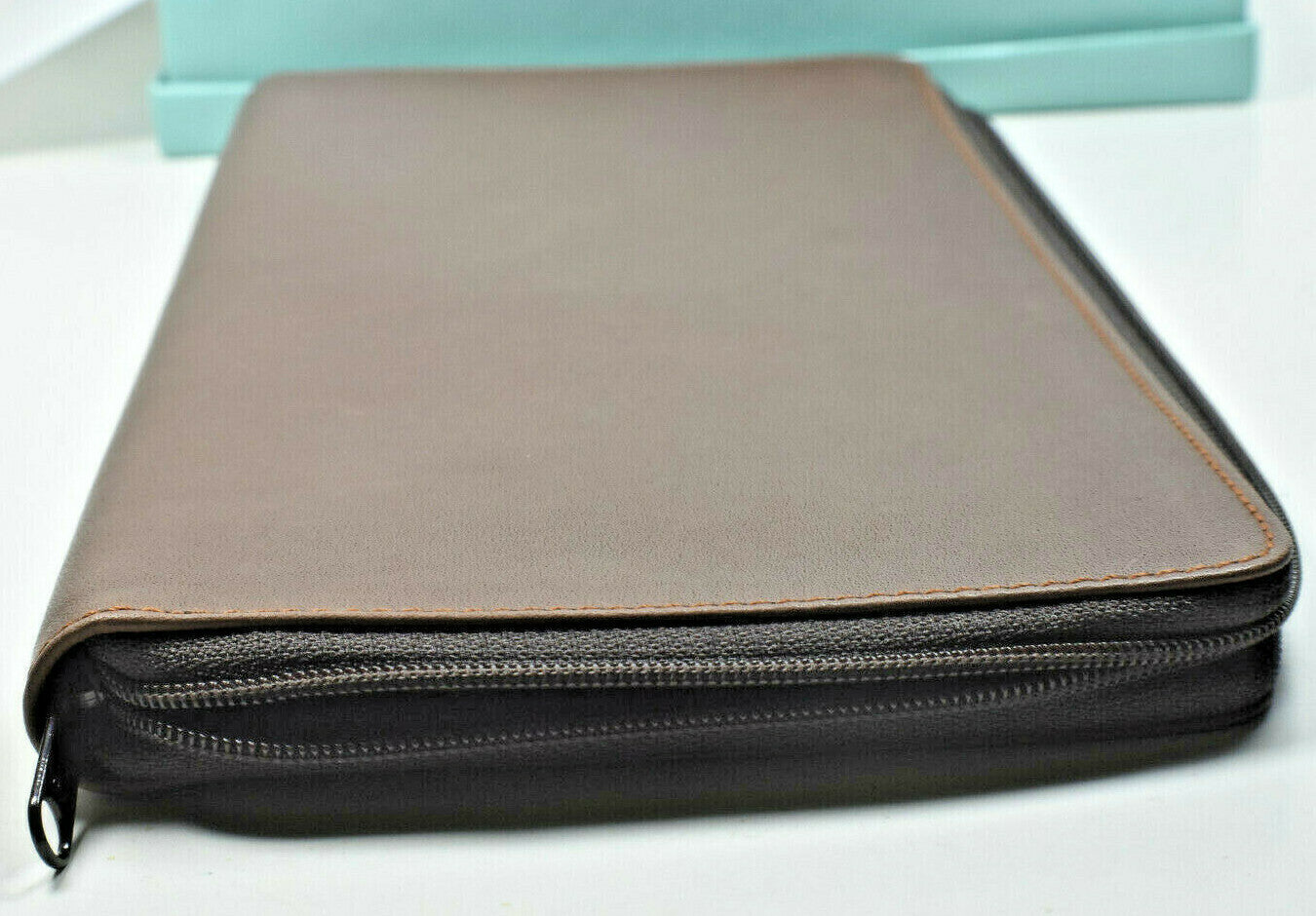 New Tiffany & Co. Continental Zip Around Wallet Brown Leather, Pochette