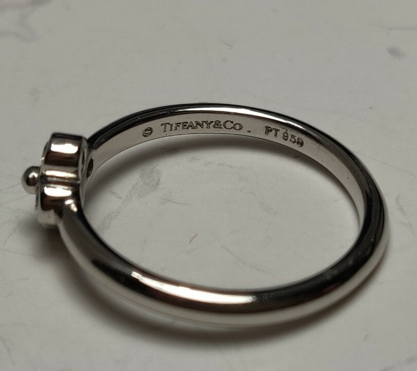 New Tiffany & Co. Platinum PT950 Lace Diamond Ring Sz 5.75 Sizable