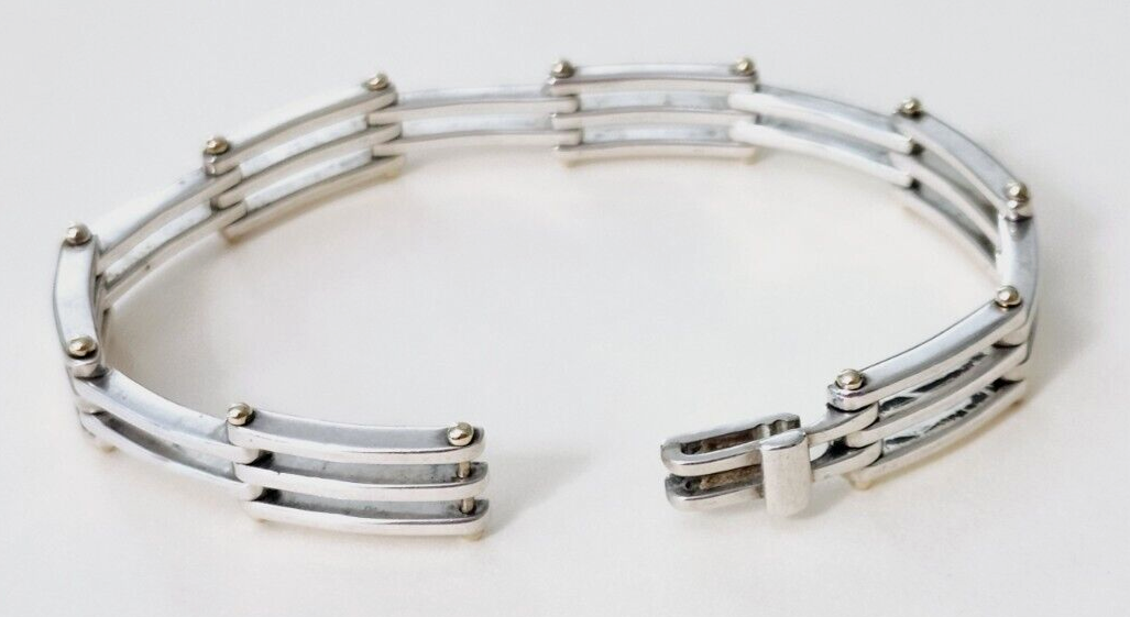 Tiffany & Co Gatelink Gate Link Bracelet 18K Gold & Sterling Silver Rare Unisex