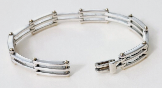 Tiffany & Co Gatelink Gate Link Bracelet 18K Gold & Sterling Silver Rare Unisex