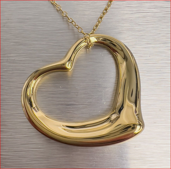 Tiffany & Co Peretti 18K Gold Open Heart Extra Large XL 36mm