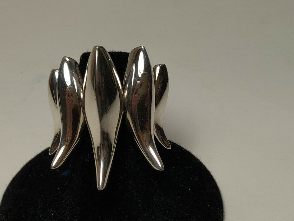 Rare Tiffany & Co Frank GEHRY Five Fish Sterling Silver Size 6.5 Pouch Authentic