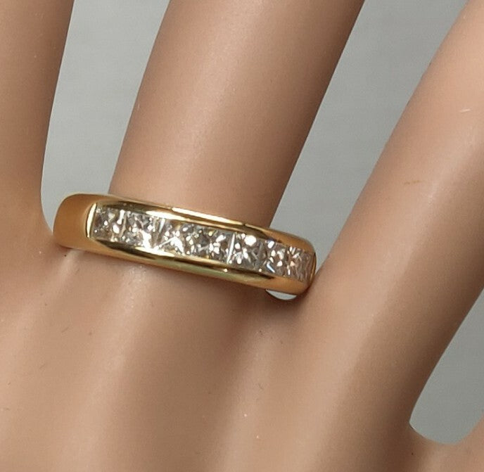 Tiffany & Co 1.21 ct Diamond Channel Princess D-VVS1 Gold Band 18K
