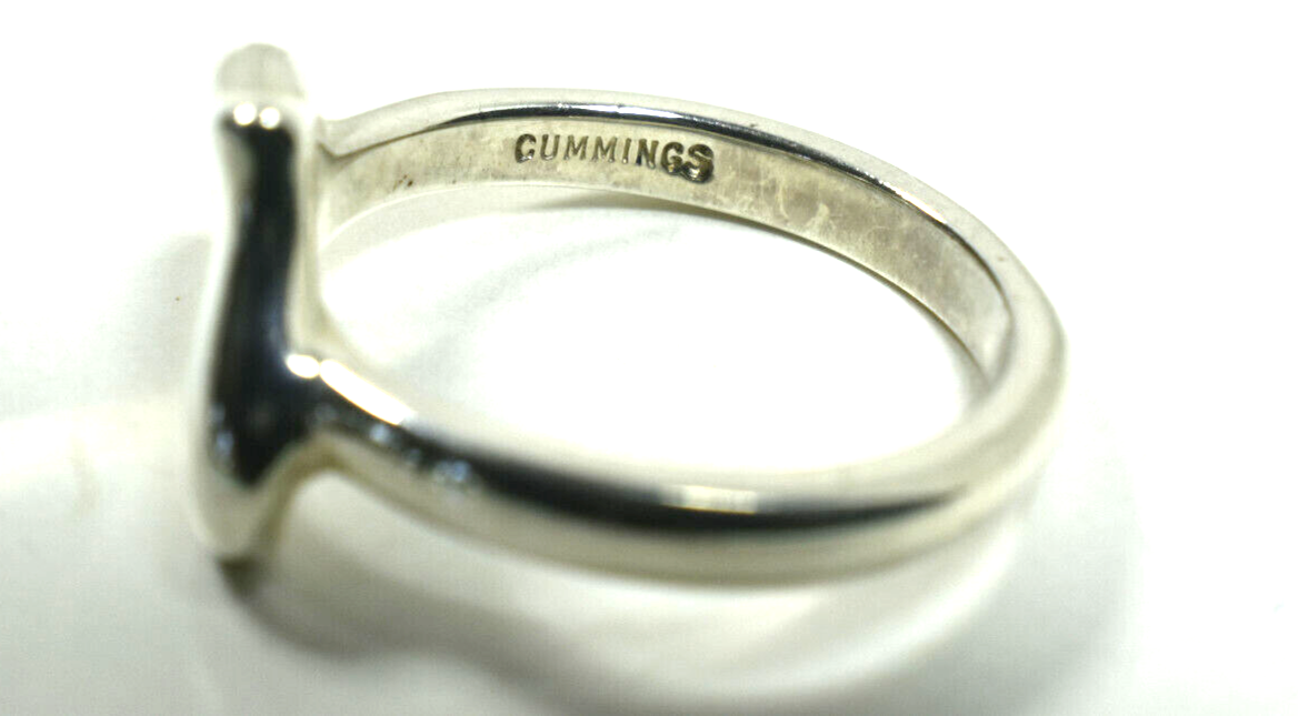 Beautiful Angela Cummings 3D Wavy Heart Ring Sz 6.25 Very Rare Sterling Silver